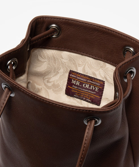MR.OLIVE E.O.I /WATER PROOF WASHABLE LEATHER/ 2WAY SMALL CYLINDER BAG ミスターオリーブ イーオーアイ/ウォータープルーフウォッシャブルレザー/2WAY スモールシリンダーバッグ